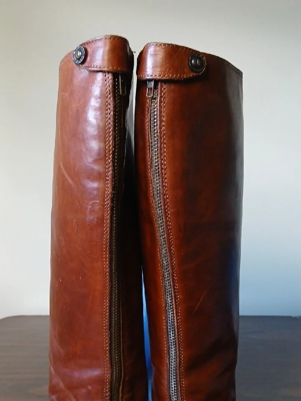 Frye Tall Cognac Leather Over-the-Knee Boots